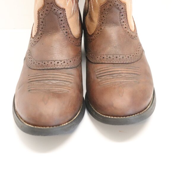 Ariat Women's Brown and Tan Cowboy Boots Size 6B - Picture 2 of 10
